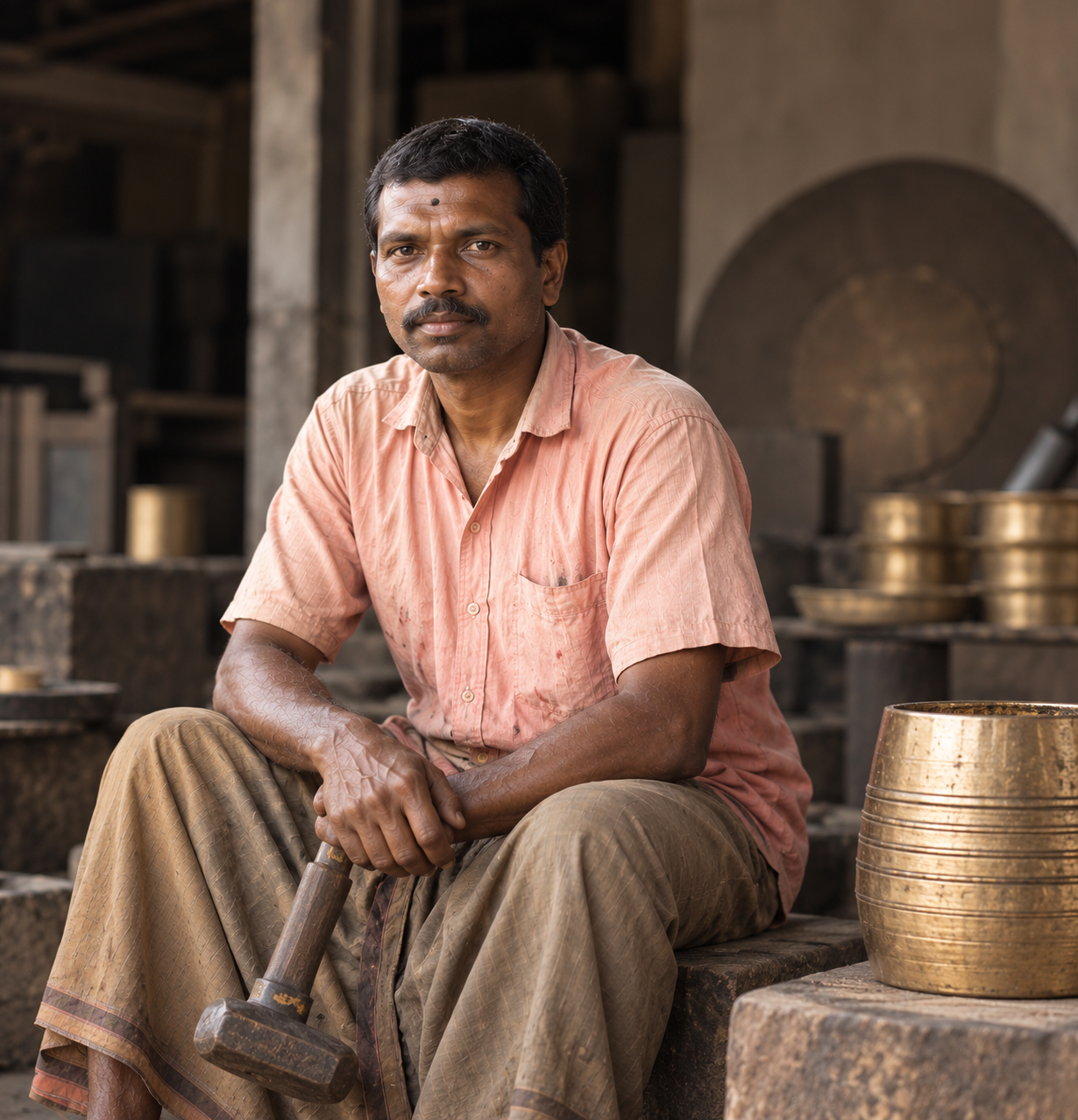 Artisan in workshop